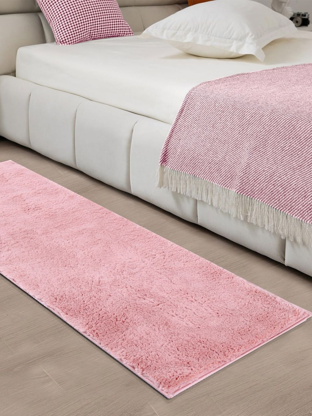 Sparrow world Pink Rectangular Floor Runner