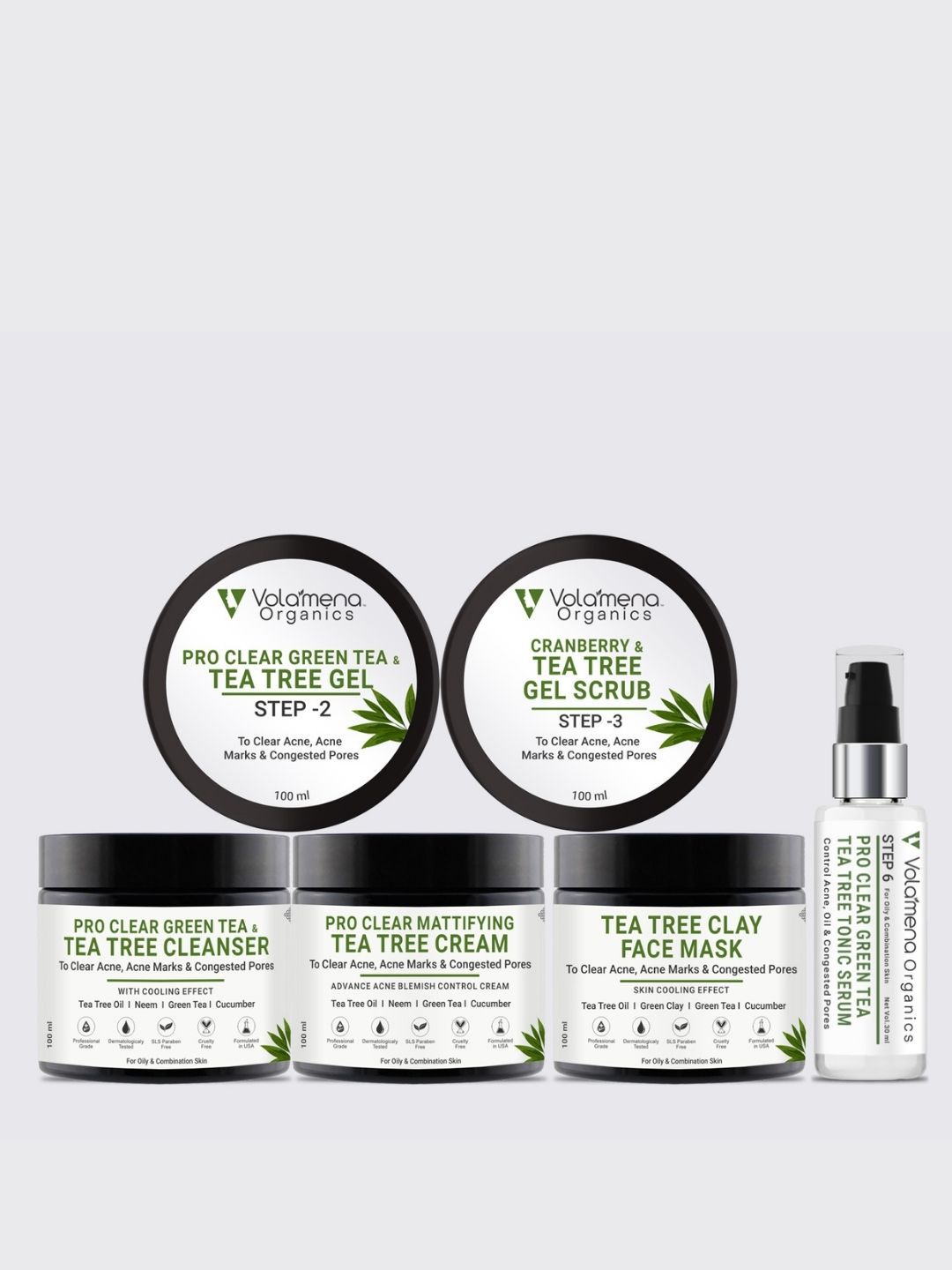 Volamena 6-Step Pro Clear Green Tea & Tea Tree Facial Kit-image-45