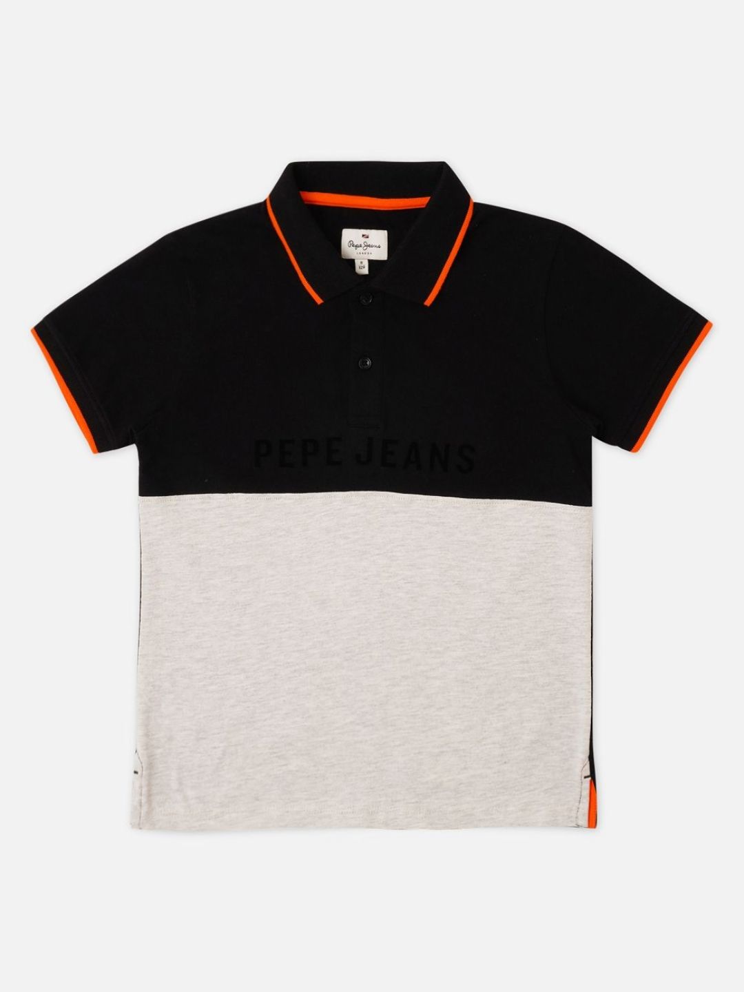 Pepe Jeans Boys Colourblocked Polo Collar Pure Cotton T-shirt-picture-56