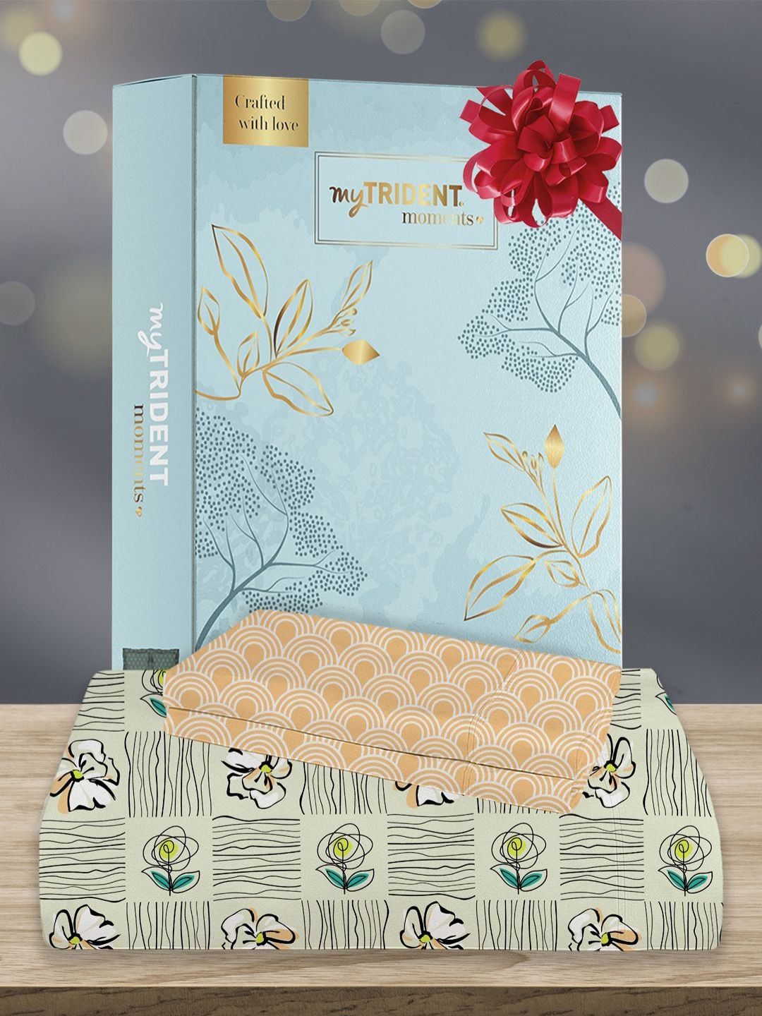 MYTRIDENT Moments Green Floral Printed 120 TC Pure Cotton Queen Bedsheet & 2 Pillow Covers-picture-35