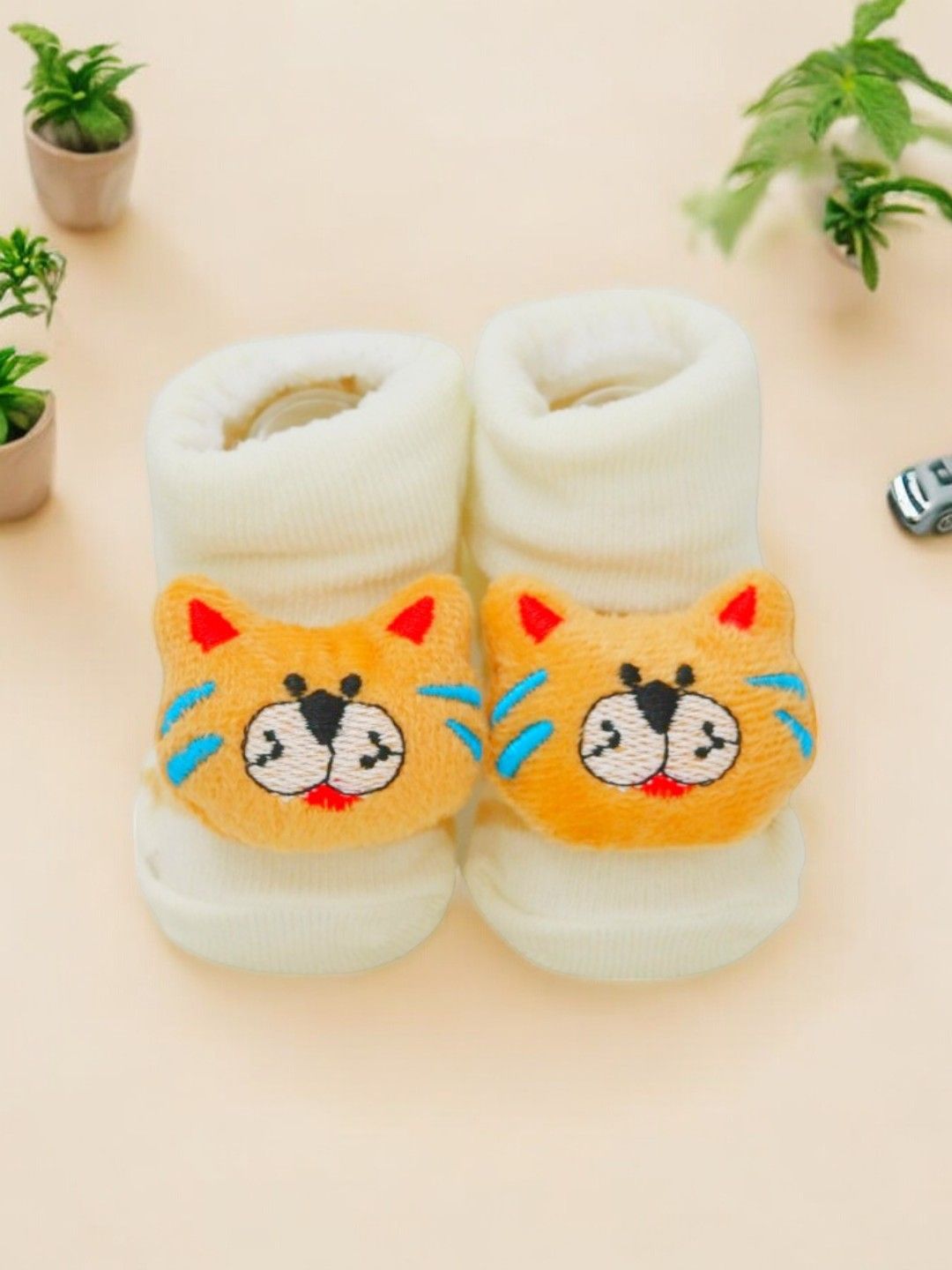 Yellow Bee Girls Cotton Booties-picture-42