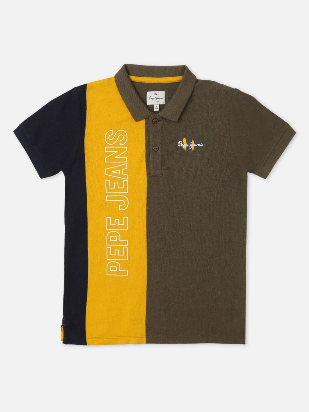 Pepe Jeans Boys Colourblocked Polo Collar Pure Cotton T-shirt-picture-10