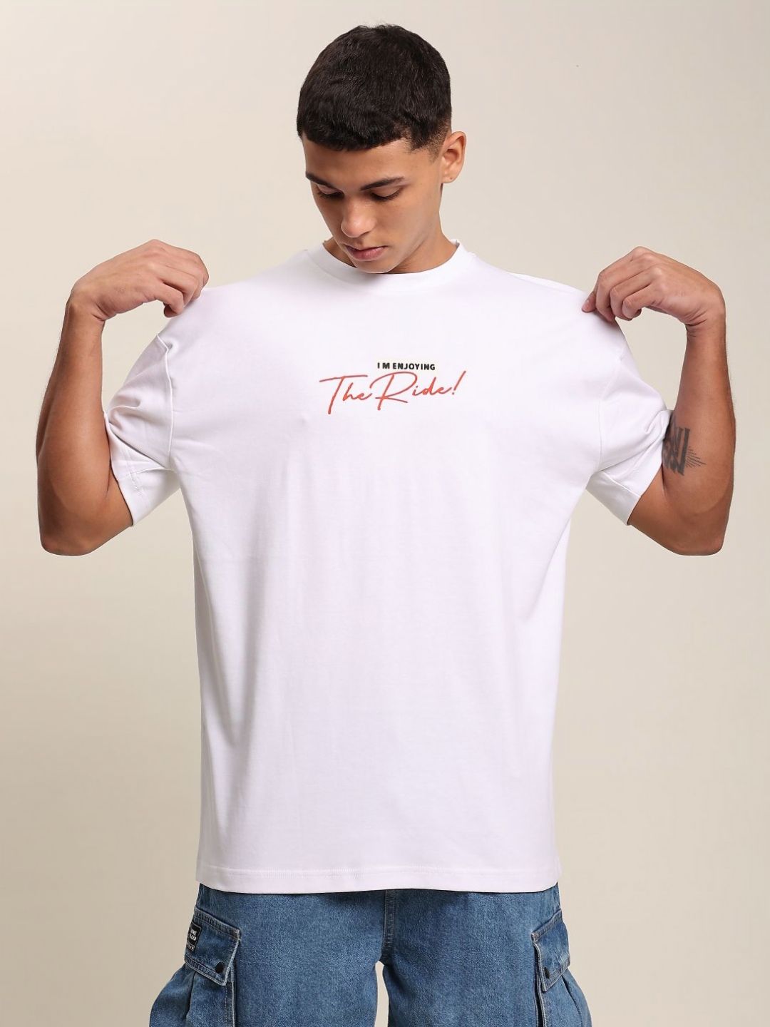 Bene Kleed Men Graphic Printed Round Neck Cotton Oversized T-shirt-picture-22