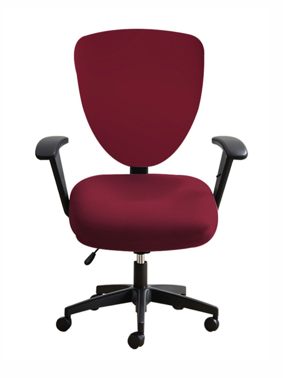 Lazi Maroon Stretchable Office Chair Cover-picture-58