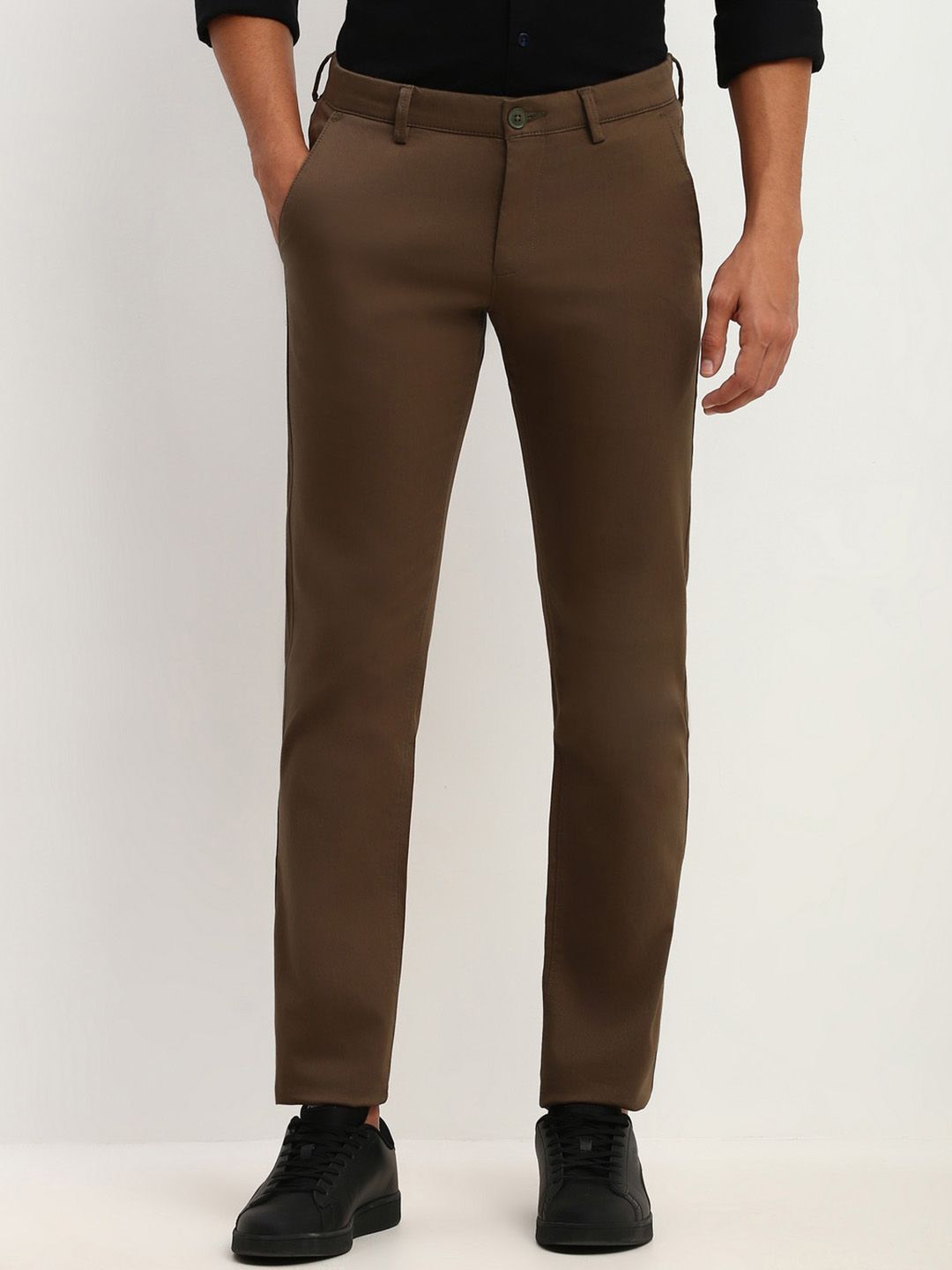 Allen Solly Men Solid Slim Fit Trousers-picture-37