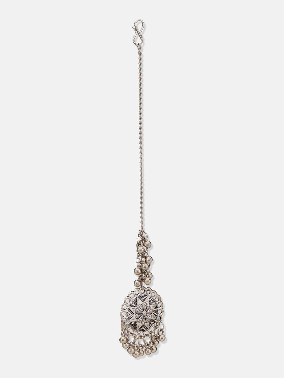 ATIBELLE Silver-Plated Maang Tikka Head Jewellery