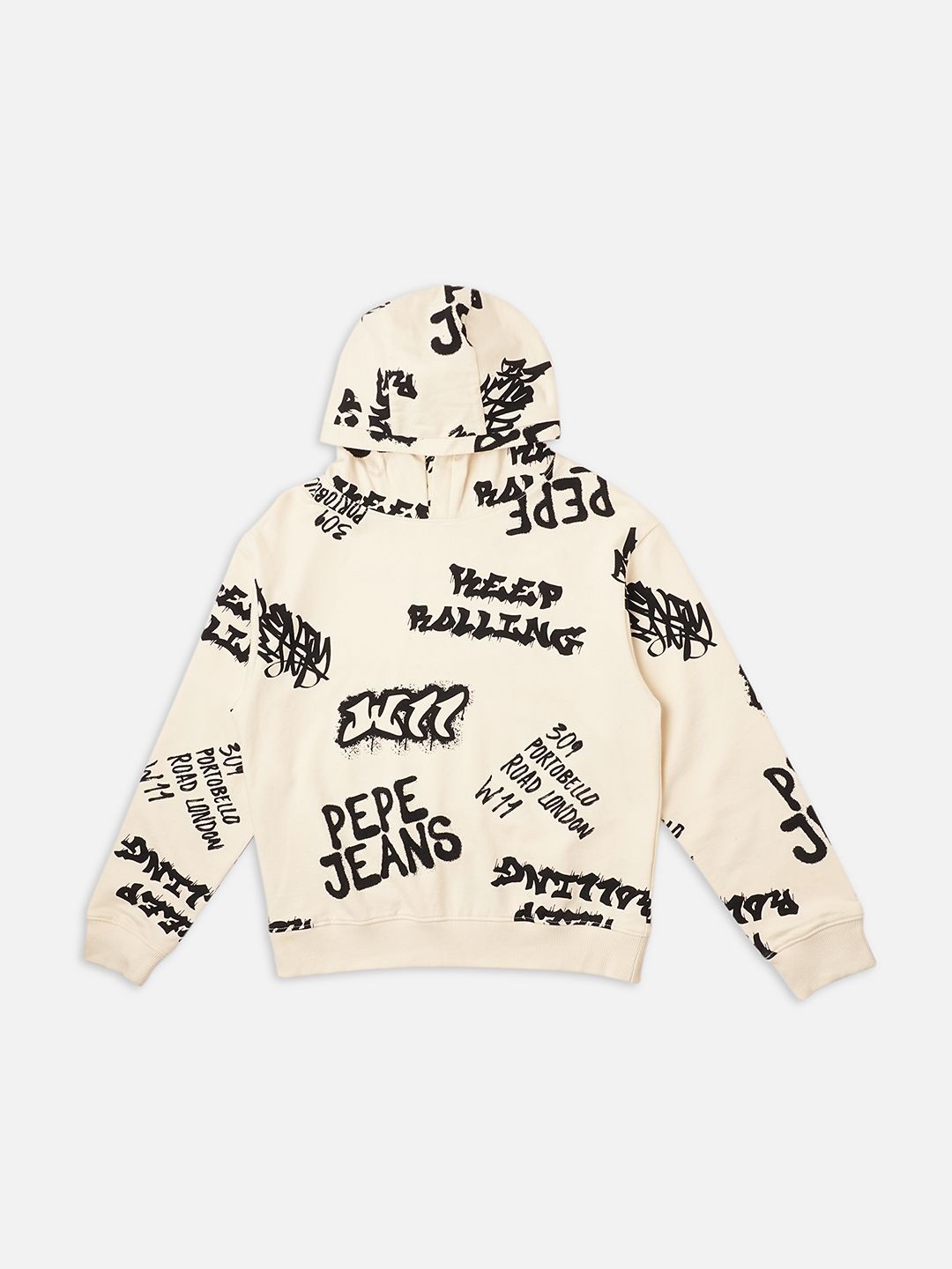 Pepe Jeans Boys Typography Printed Hooded Cotton Pullover Sweatshirt-picture-38