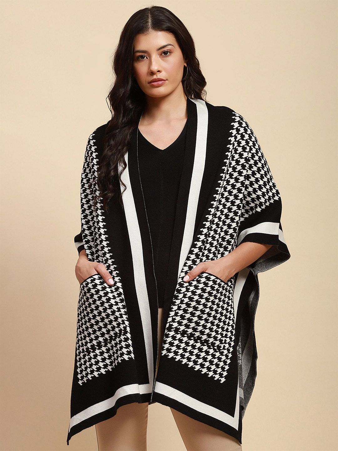 Global Republic Printed High-Low Open Front Shrug-image-31