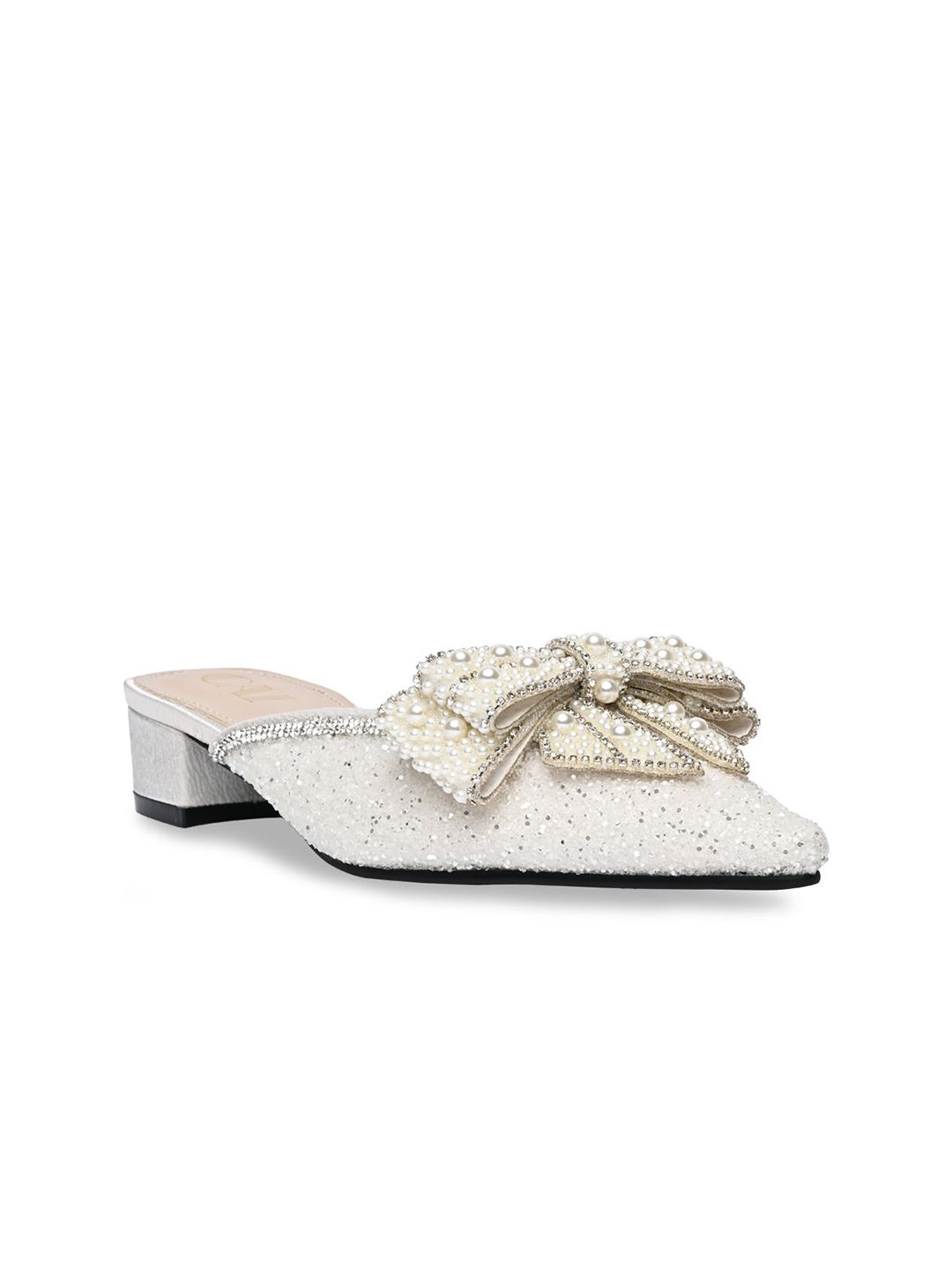 CAI Embellished PU Block Mules-picture-11