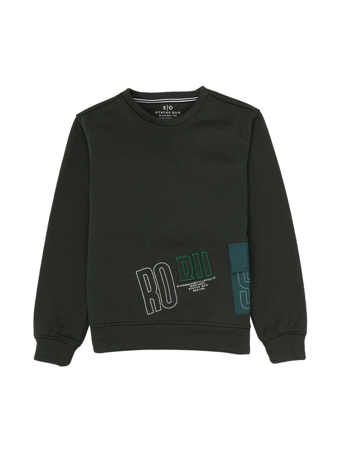 Status Quo Boys Typography Printed Round Neck Cotton Pullover Sweatshirt-picture-58