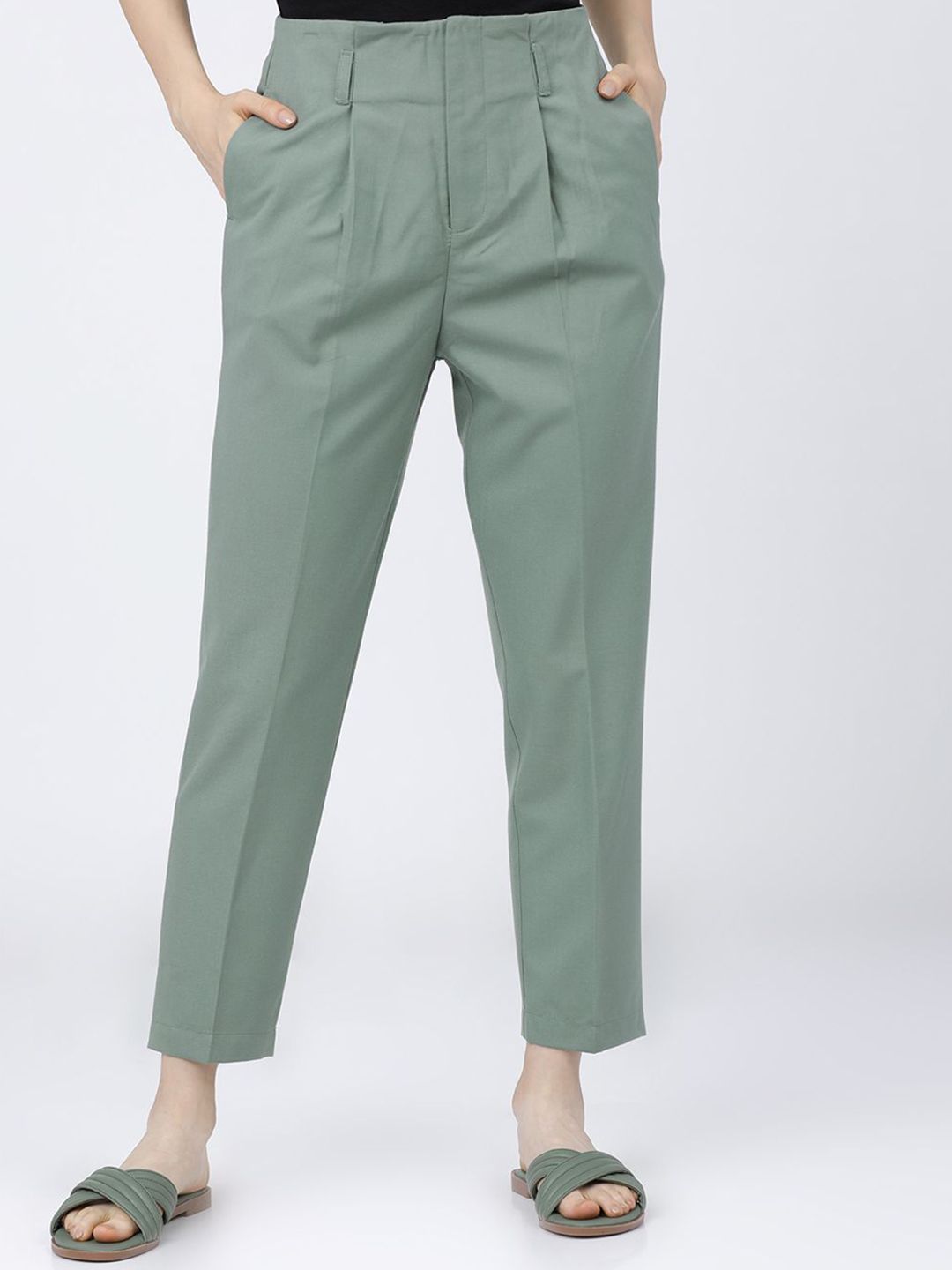 Tokyo Talkies Women Tapered Fit Regular Trousers-picture-56