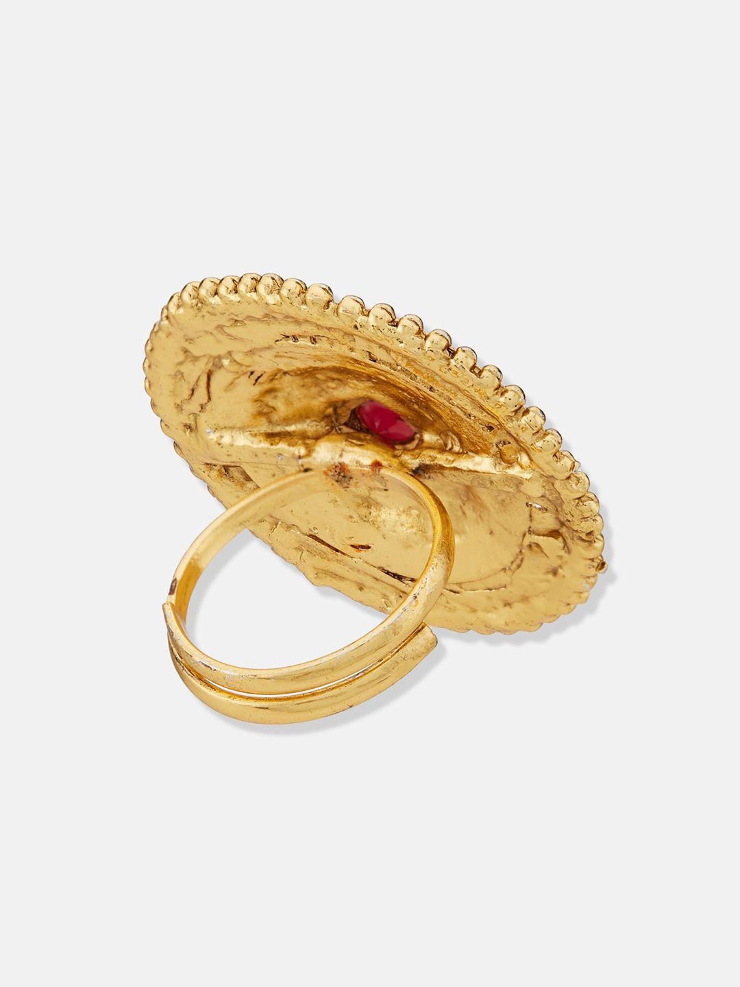 ATIBELLE Gold Plated Stone Studded Finger-Ring
