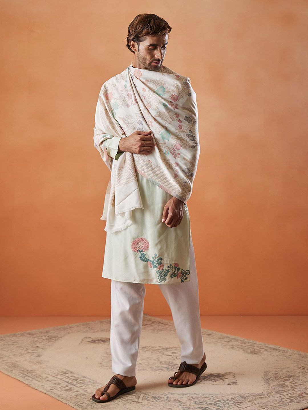 Pashmoda Men Woven Design Stole-picture-14