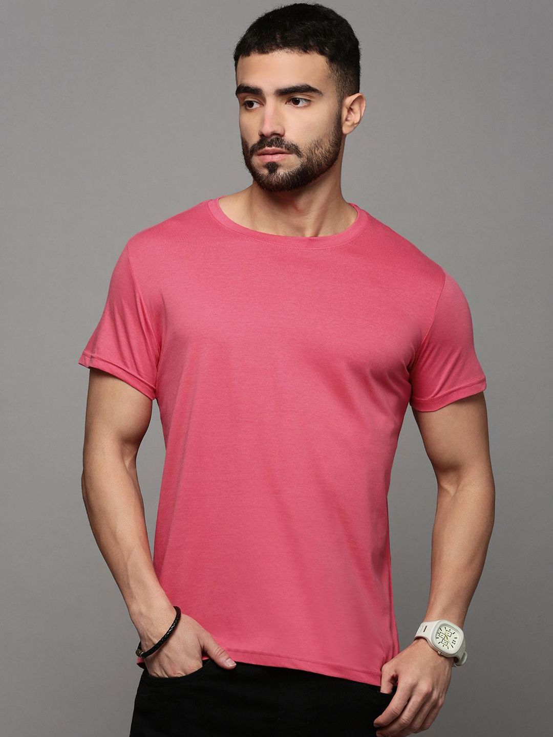 ETC Men Solid Cotton Lounge Tshirts-image-19
