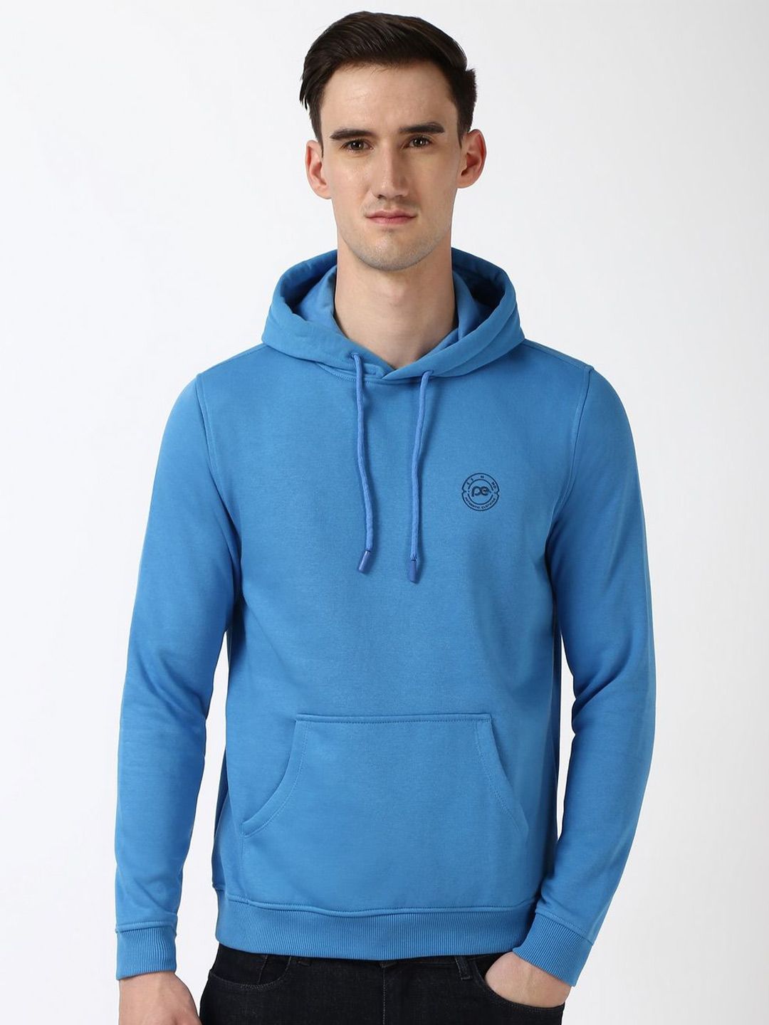 Peter England Casuals Men Solid Hood Cotton Pullover Sweatshirt-picture-31