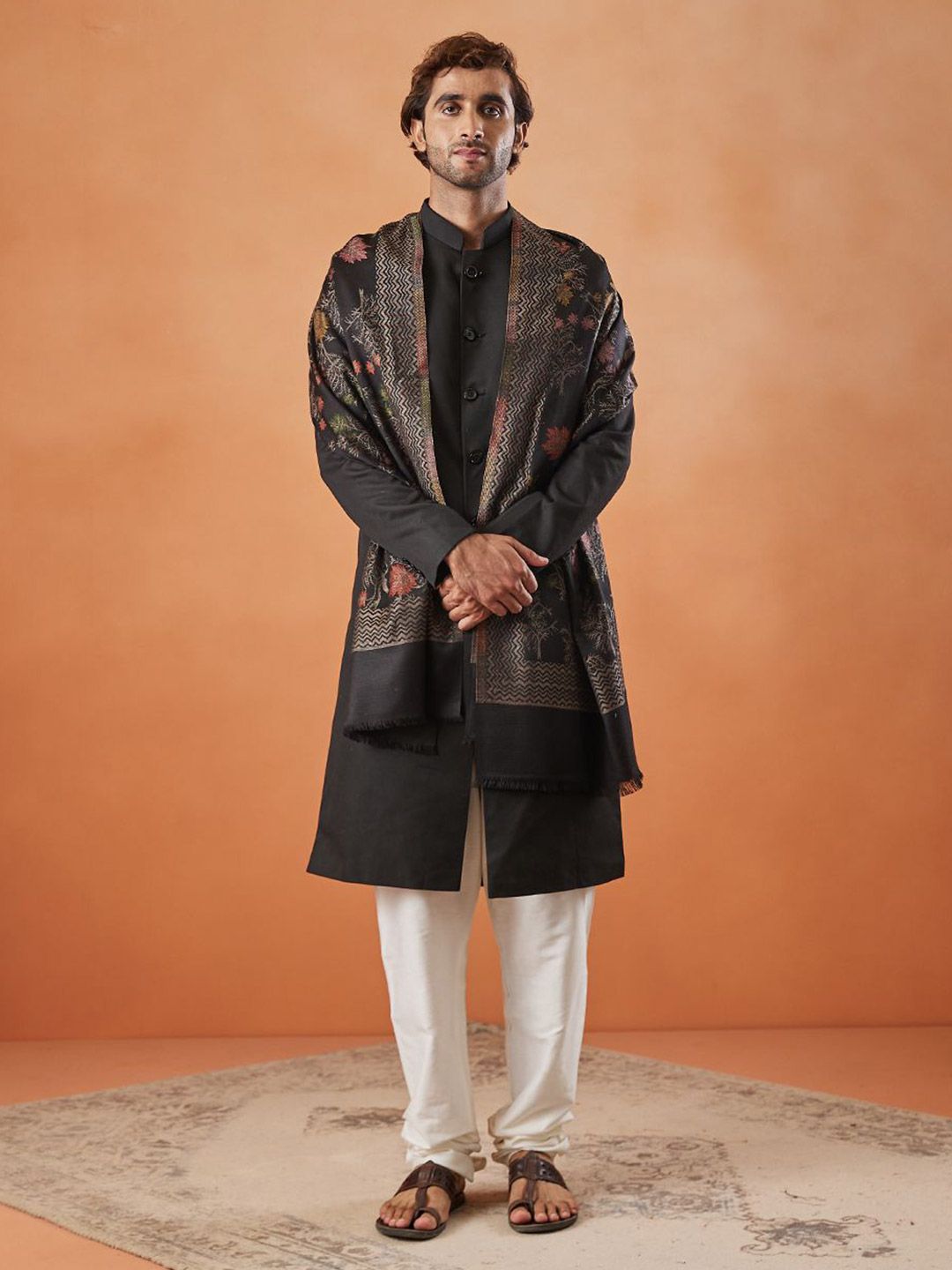 Pashmoda Men Woven Design Stole-picture-24