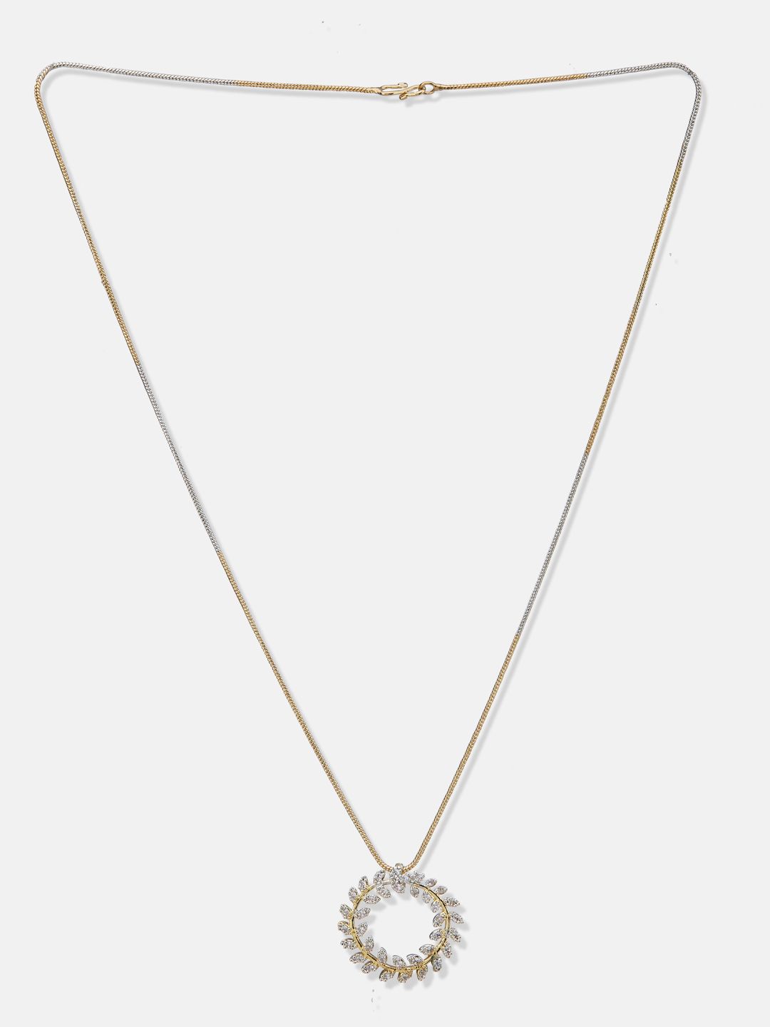 ATIBELLE Gold Plated Cubic Zirconia Studded Jewellery Set