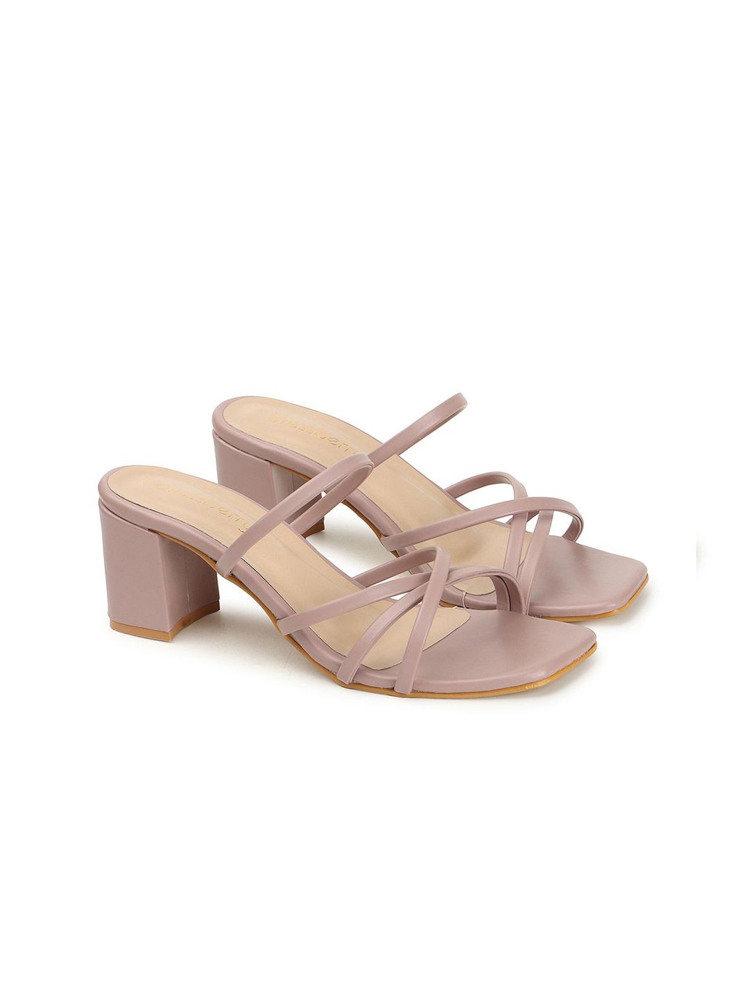 DressBerry Textured Party Block Sandals with Buckles-picture-40