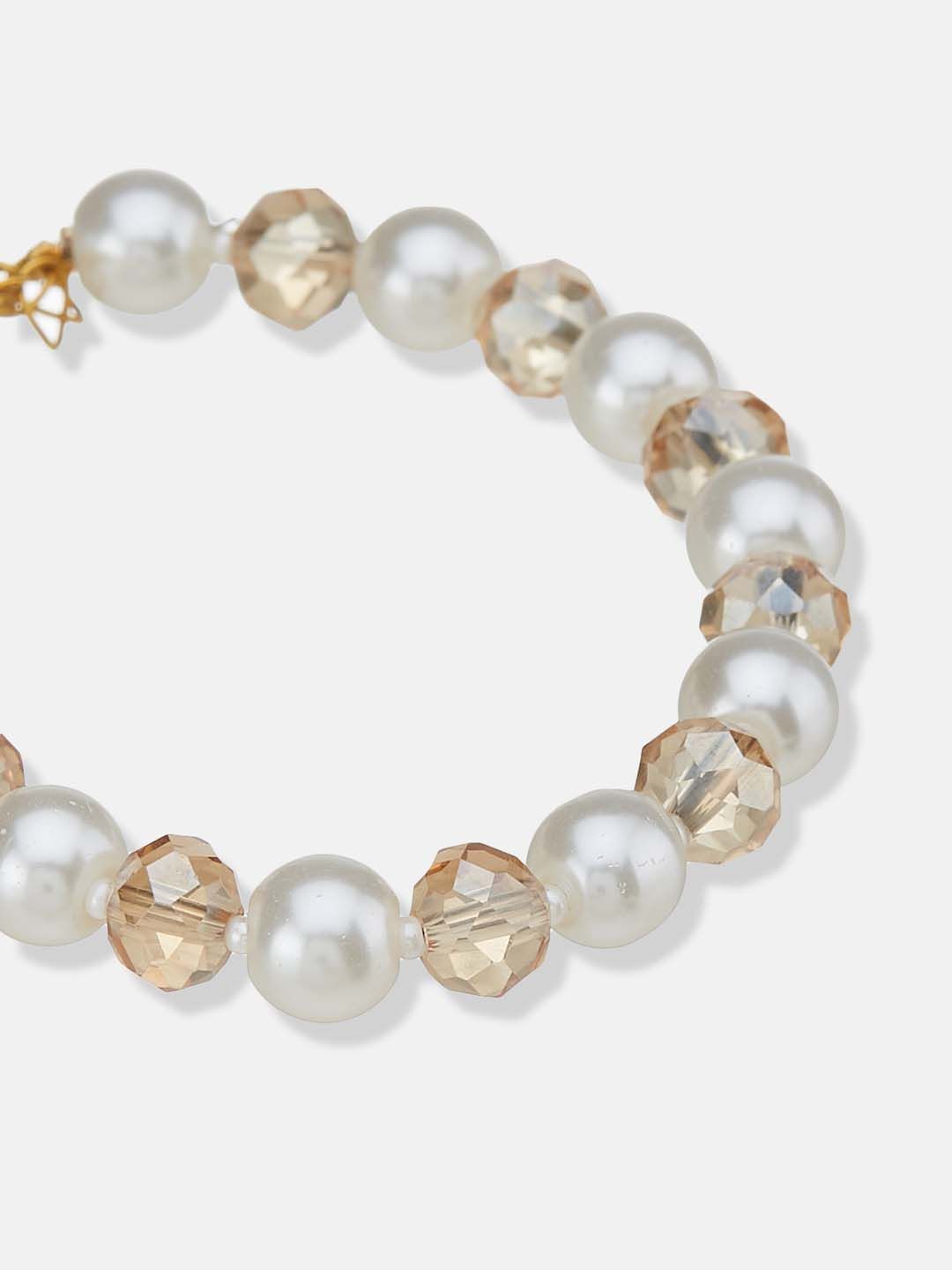 ATIBELLE Gold Plated Beaded Studded Jewellery Set