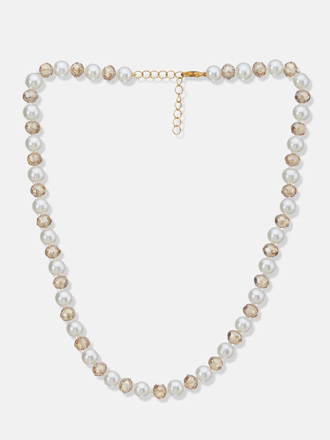 ATIBELLE Gold Plated Beaded Studded Jewellery Set