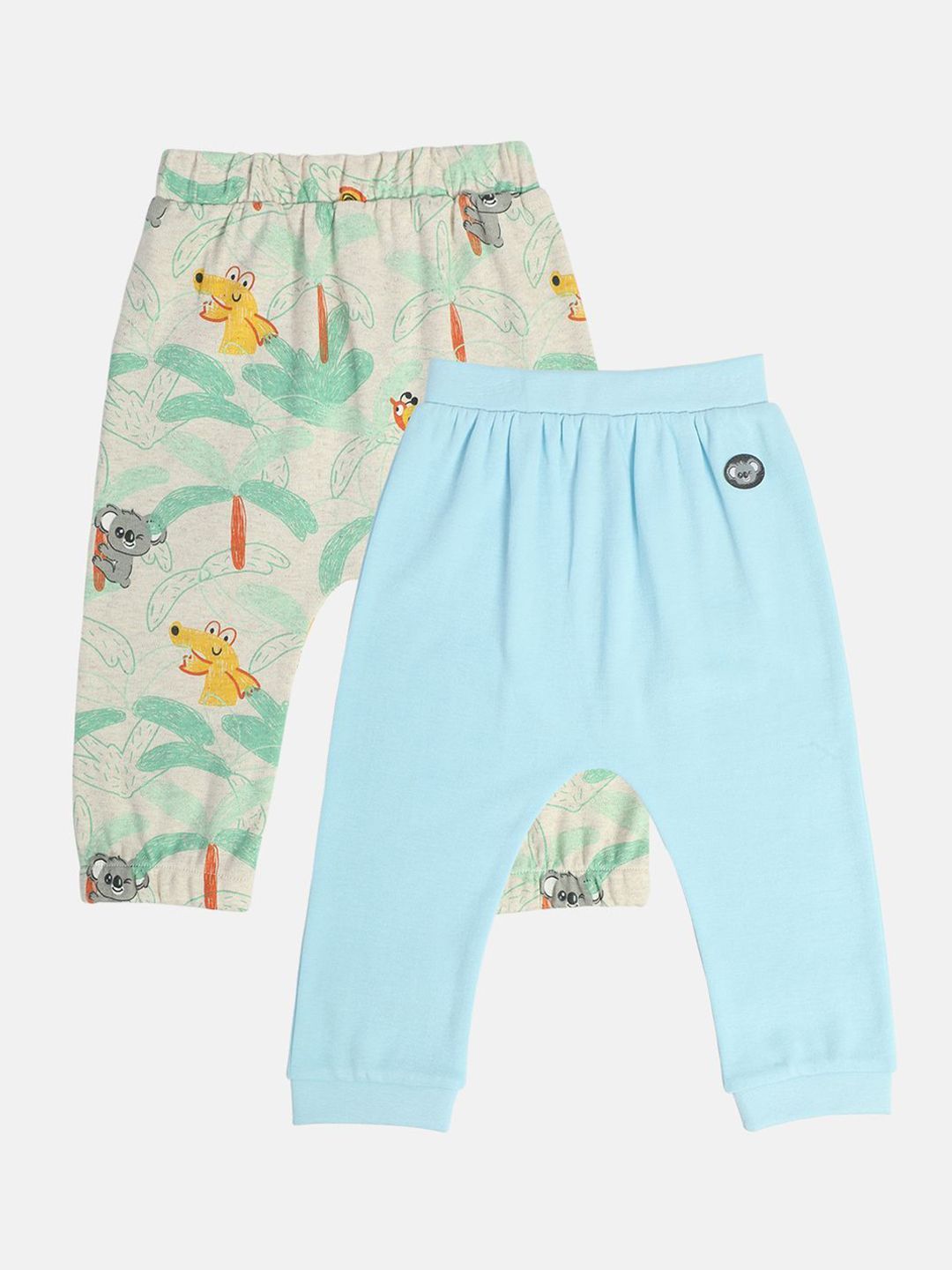 MINI KLUB Pack Of 2 Boys Printed  Mid Rise Lounge Pants-picture-10
