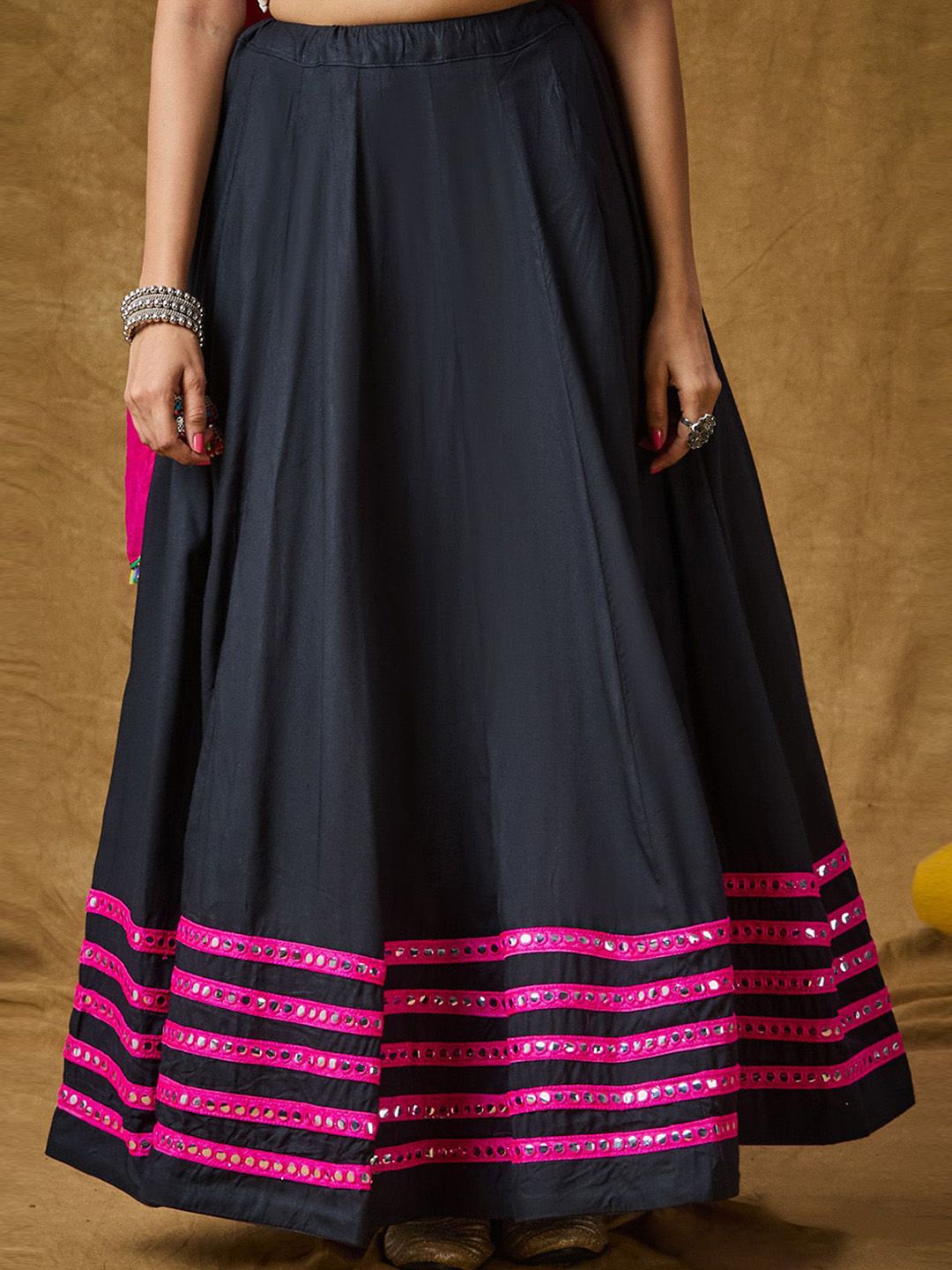 SALWAR STUDIO Women Embellished Flared Maxi Skirt-picture-40