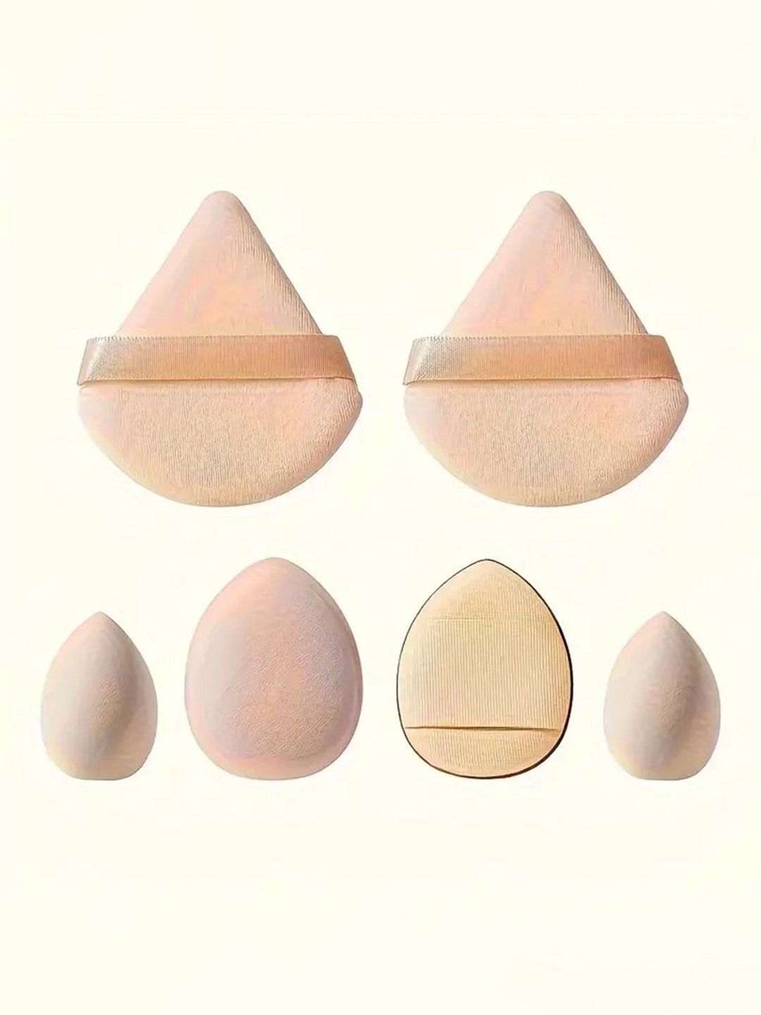 Facejewel Makeup Sponge- 2 Mini Egg Puffs -2 Powder Puffs & 2 Mini Finger Puffs-picture-41