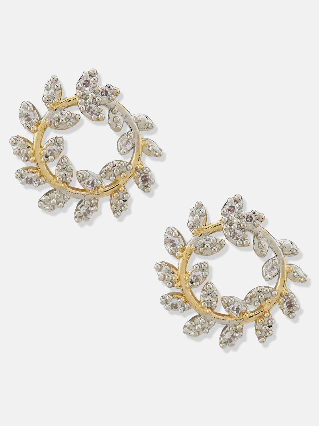 ATIBELLE Gold Plated Cubic Zirconia Studded Jewellery Set