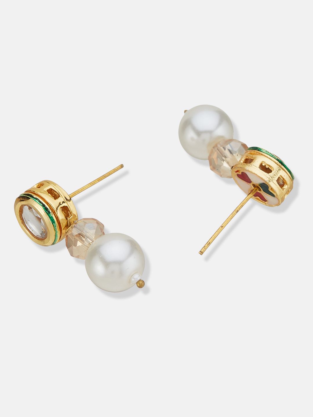 ATIBELLE Gold Plated Beaded Studded Jewellery Set