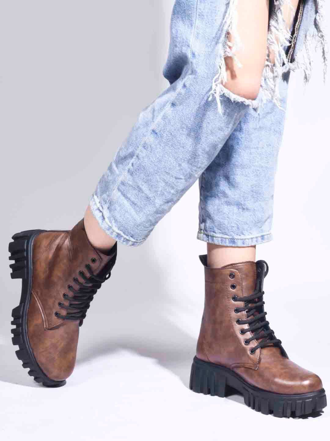 JM Looks Women Lace-Up Chunky Boots-picture-29