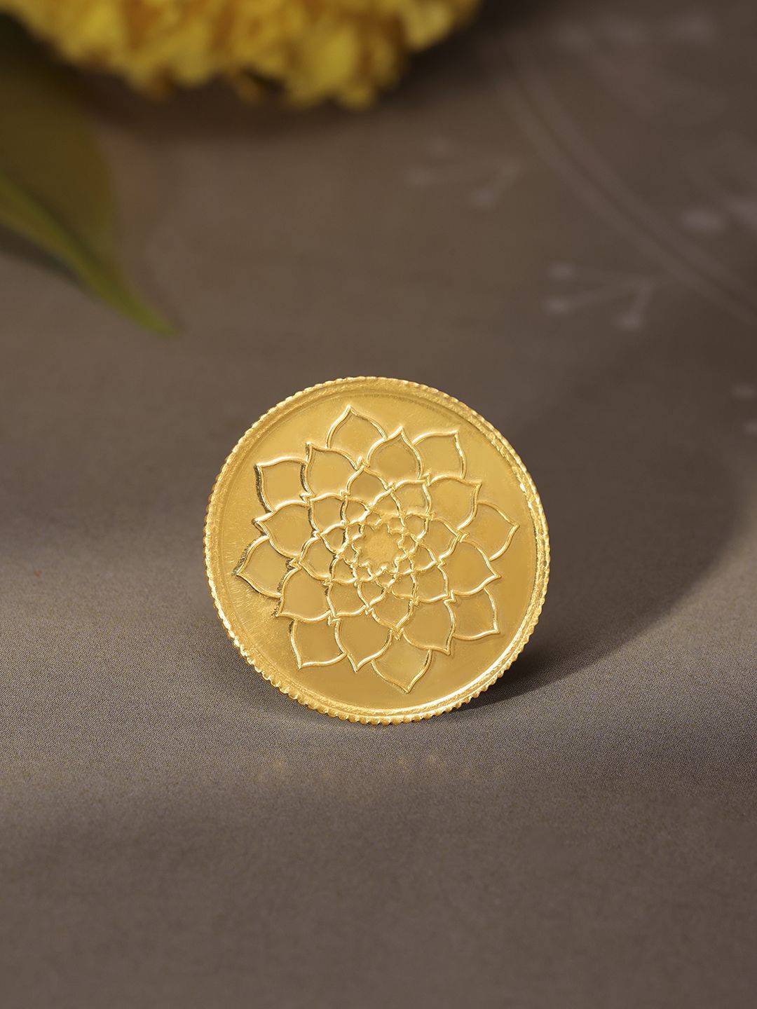 Mia by Tanishq 24KT Gold Lotus Gold Coin 5 GM