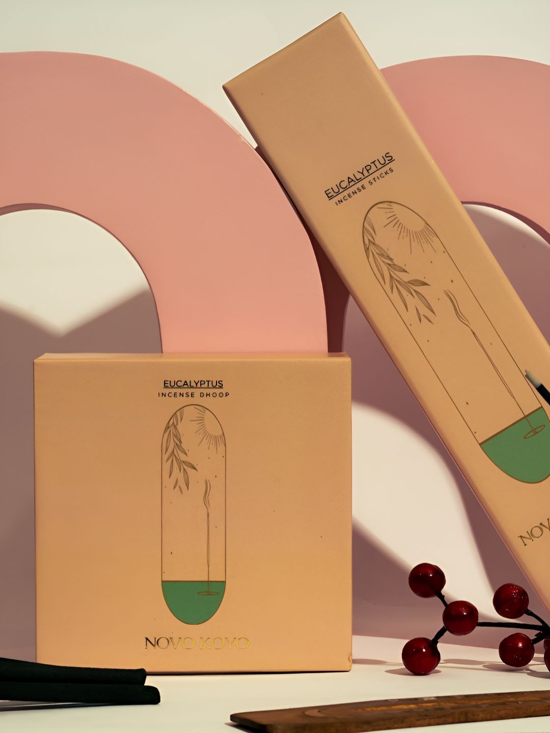 NOVO KOYO 2-Pcs Beige & Green Eucalyptus Incense Dhoop-picture-14