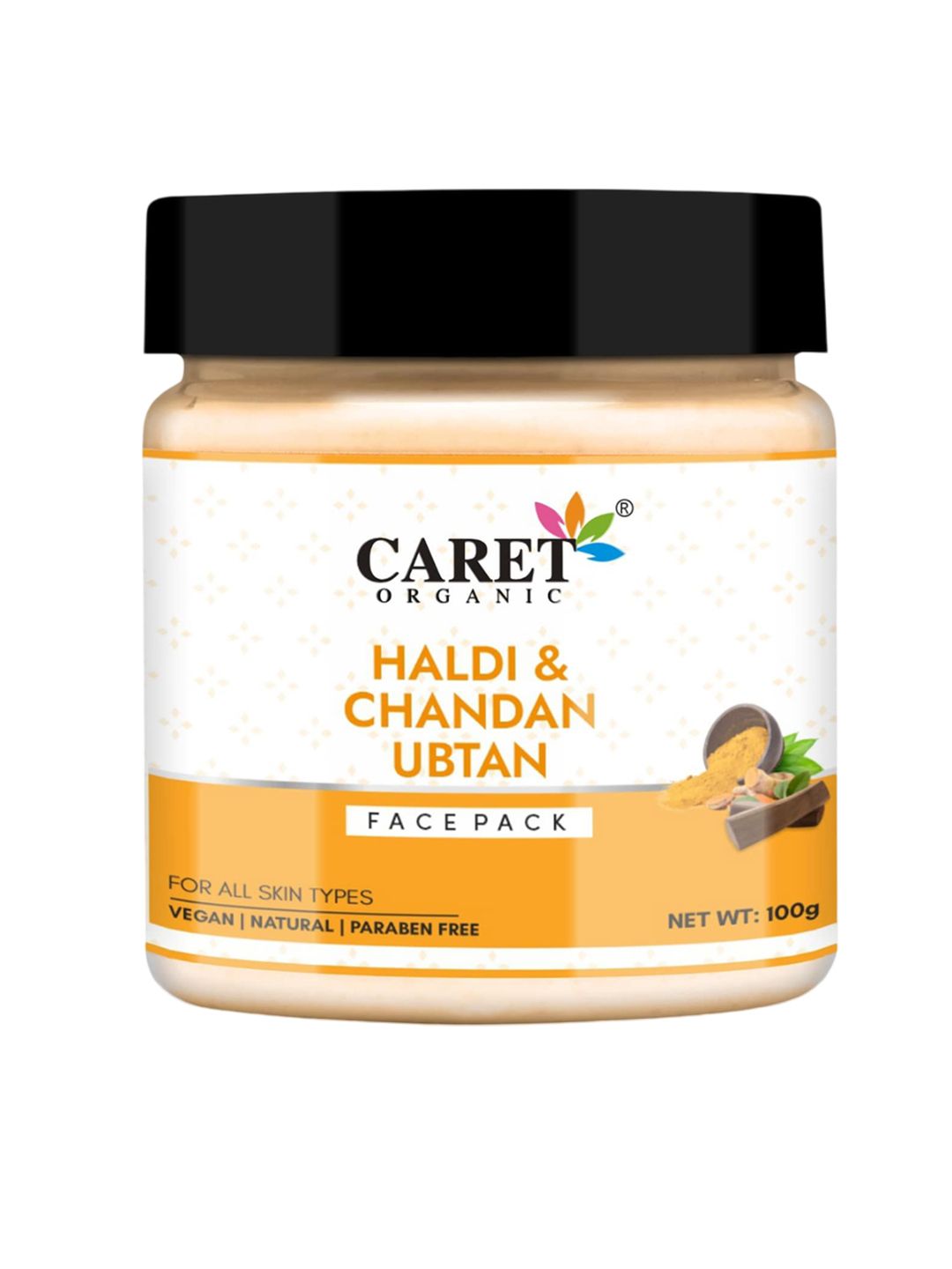 CARET ORGANIC Set of 4 Haldi & Chandan Ubtan Face Pack - 100 g Each-picture-38