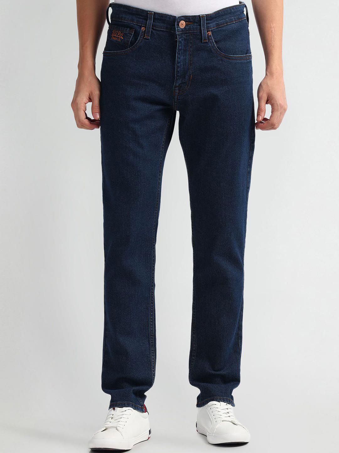 U.S. Polo Assn. Denim Co. Men Tapered Fit Light Fade Stretchable Jeans-picture-24