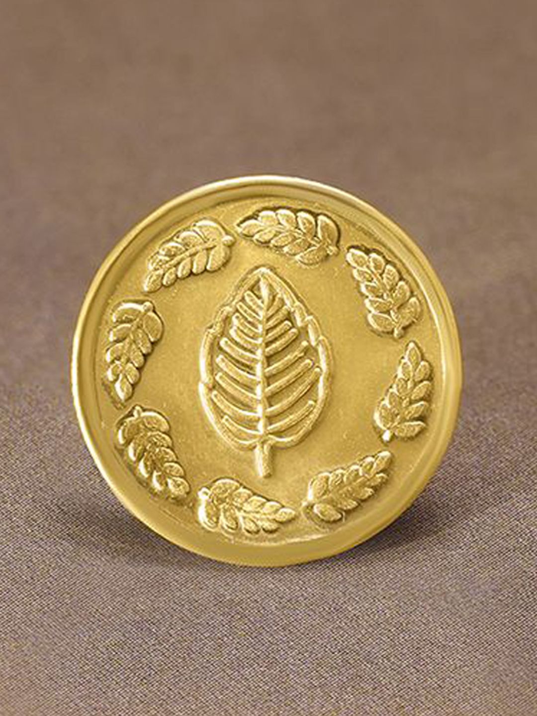 Mia by Tanishq 24KT Yellow Gold Tulsi Leaf Gold Coin 1 GM