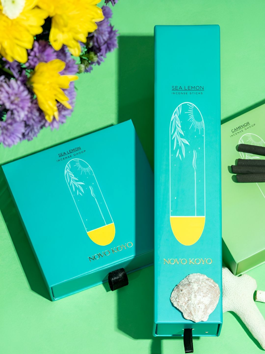 NOVO KOYO 2-Pcs Turquoise Blue Sea Lemon Incense Sticks-picture-10