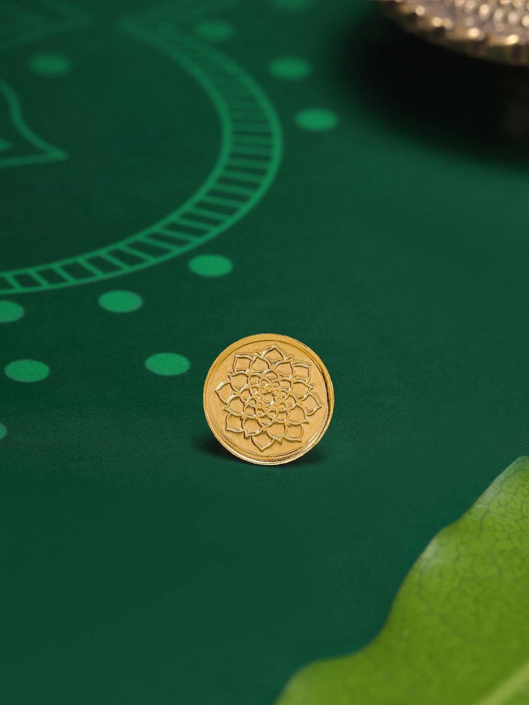 Mia by Tanishq 22KT Gold Lotus Gold Coin 1 GM