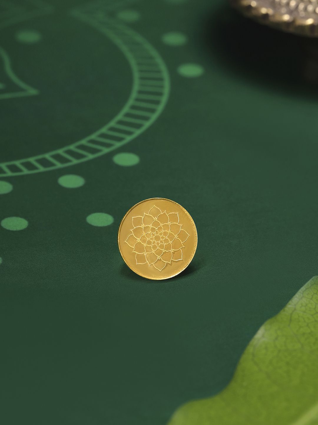 Mia by Tanishq 22KT Stunning Lotus Gold Coin 10 GM-image-40