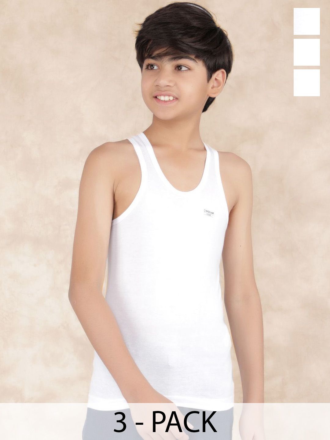 Dollar Boys Pack Of 3 Undershirt Vests-picture-16