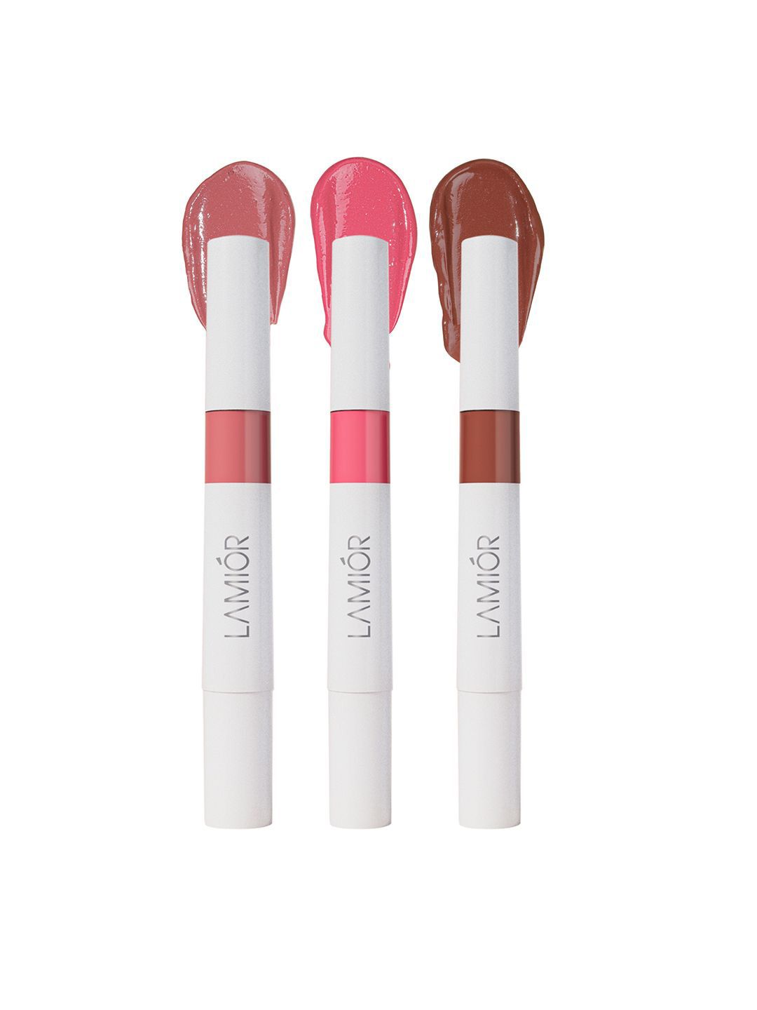 LAMIOR 3 Pcs Peptide Glaze Lip Balm-4 ml Shade-Carrot Meringue, Rhubarb Mousse, Nutella Sc-image-24