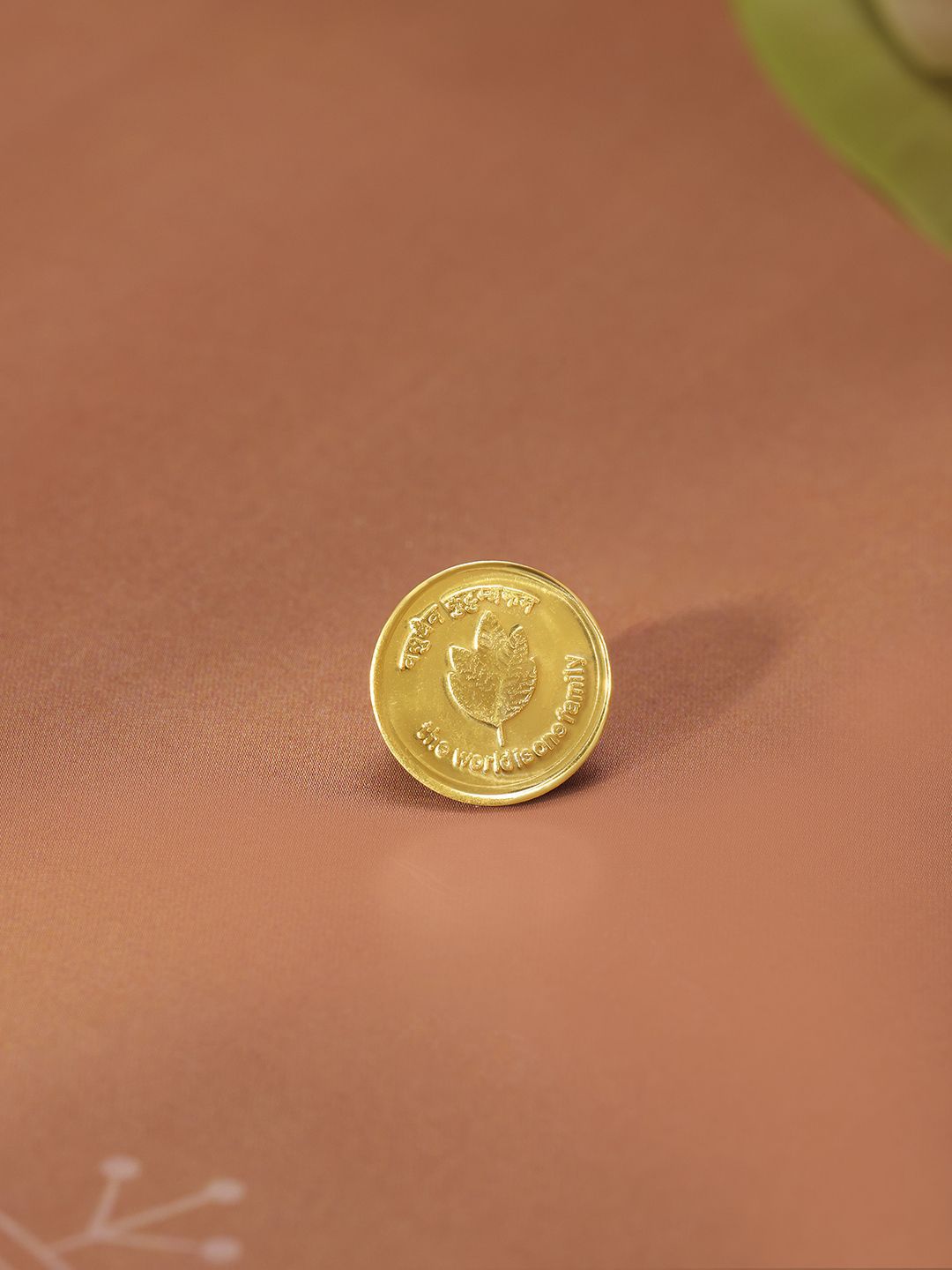 Mia by Tanishq 22K Sublime Mango Leaf Gold Coin 1 Gm