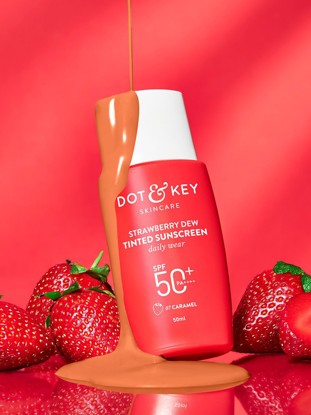 Dot & Key Strawberry Dew Tinted Sunscreen SPF 50+ Pa++++ 50 ml - Caramel 07-image-5