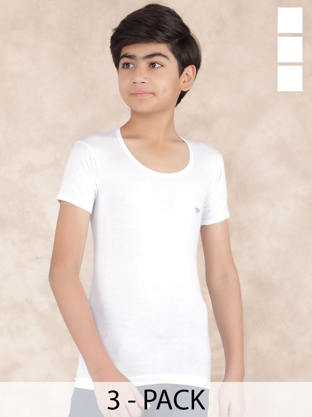 Dollar Boys Pack Of 3 Basic Vests MLHVE-02-K-WHT-PO3-White-picture-17