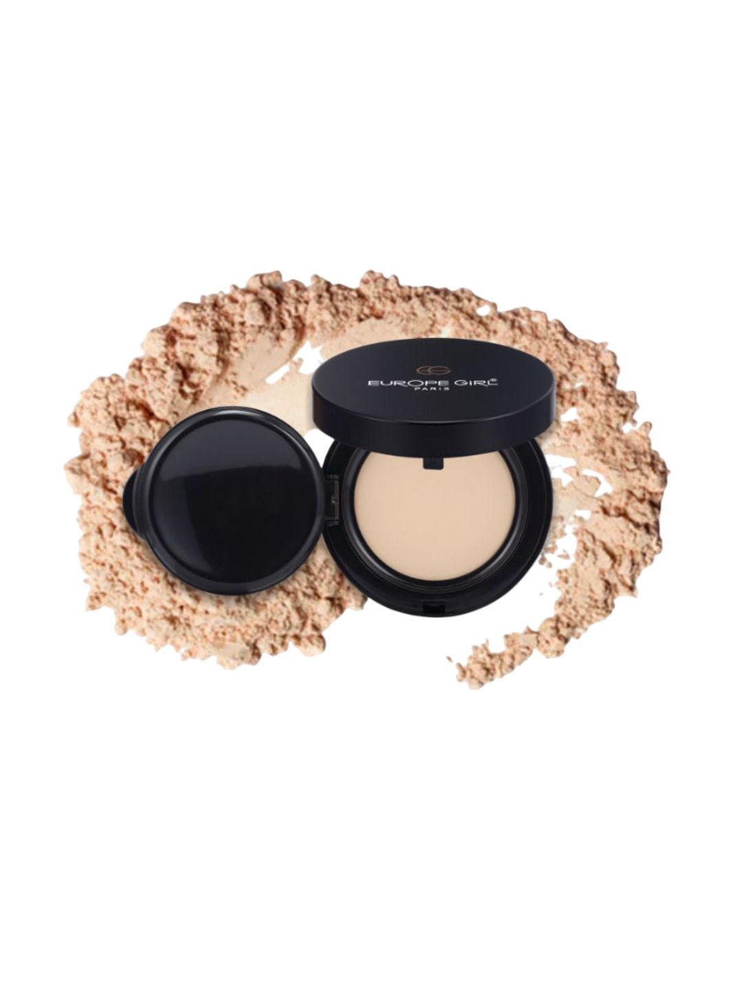 EUROPE GIRL Paris Compact + Foundation Matte Finish Powder-10g Shade-Very Light-image-14