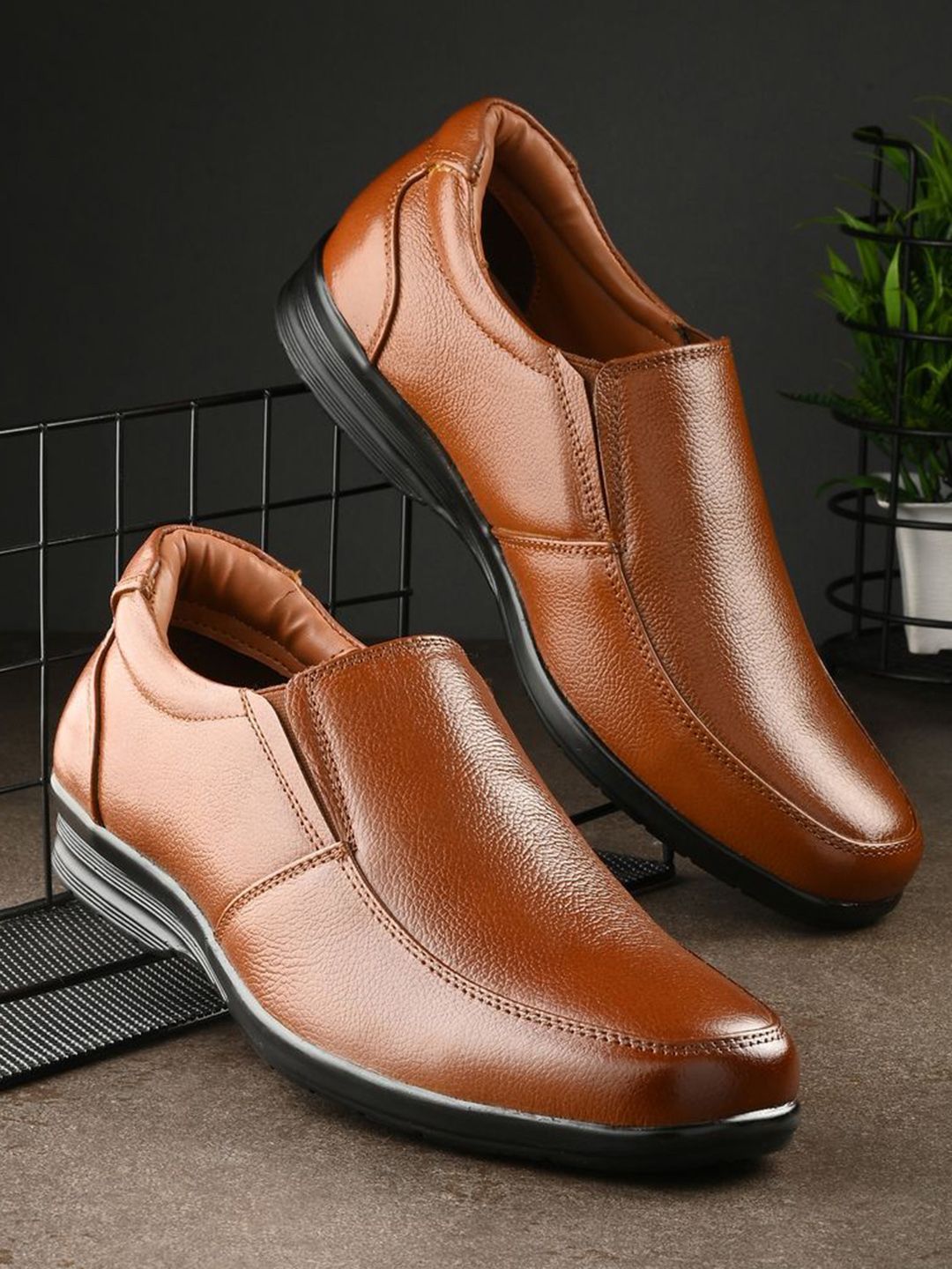 Auserio Men Genuine Leather Formal Slip-Ons-picture-57