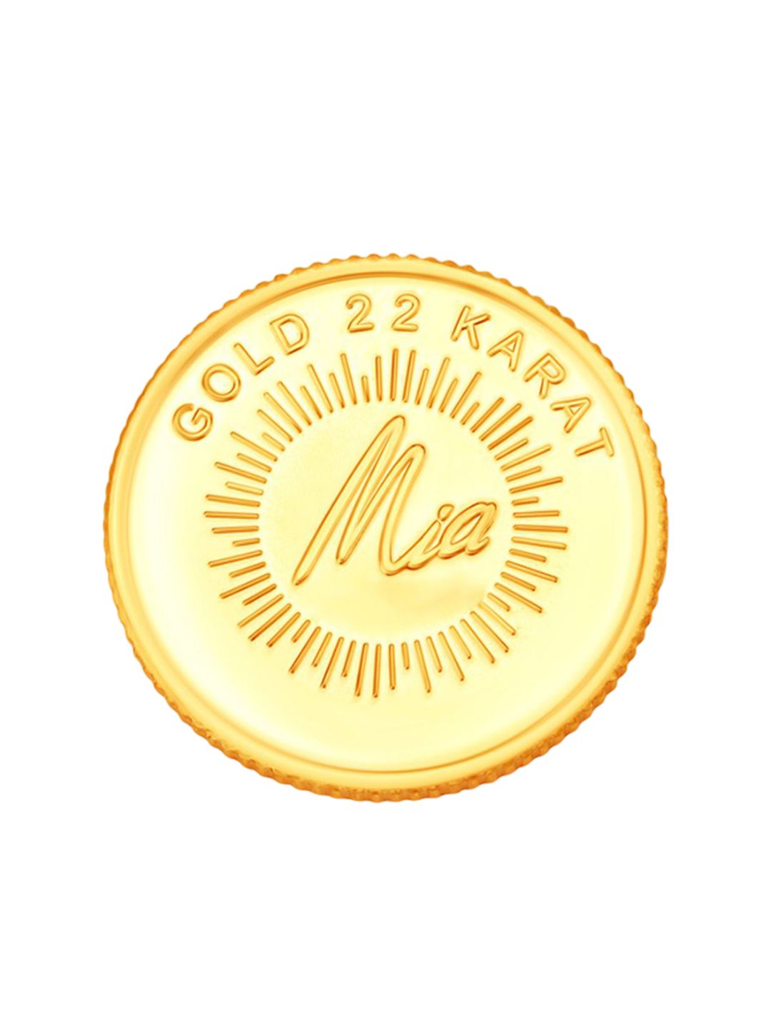 Mia by Tanishq 22KT Gold Stunning Lotus Gold Coin 8 g
