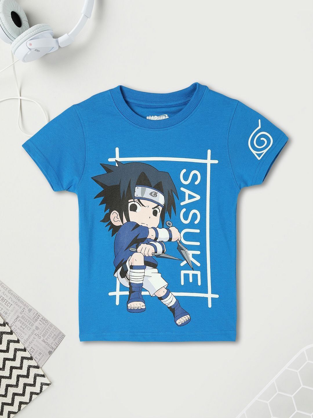 max Boys Printed V-Neck Applique T-shirt-picture-42