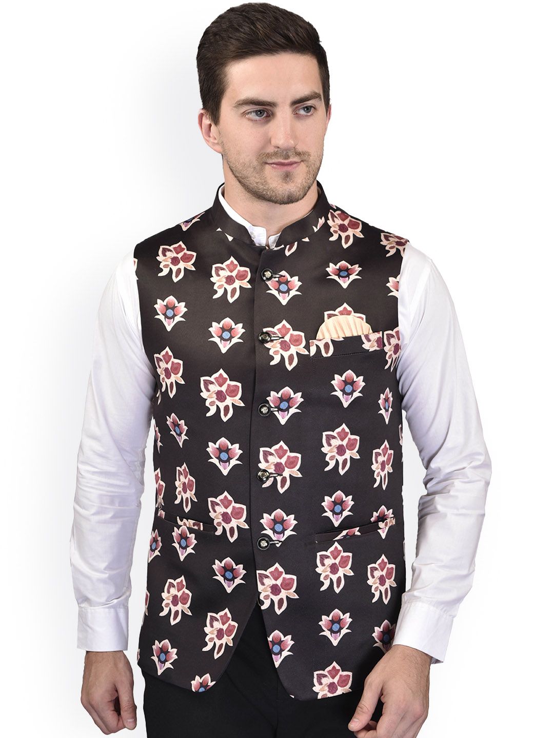 PRINTCULTR Printed Woven Nehru Jacket-picture-19