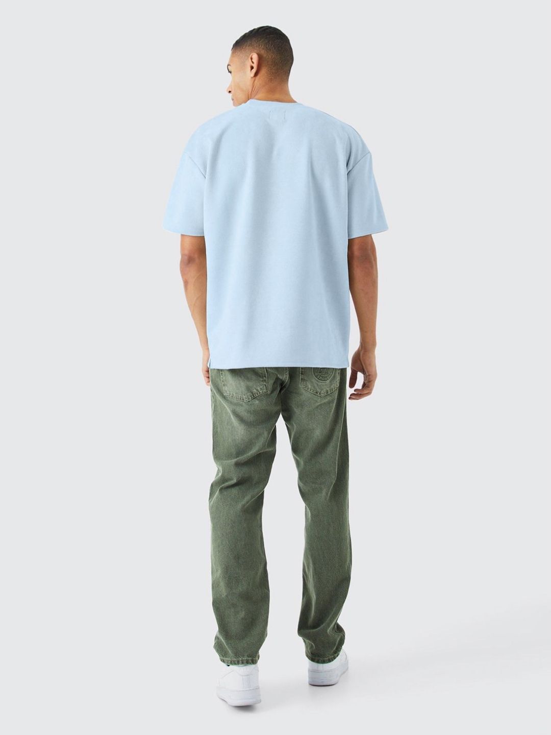 Men's Round Neck Long Sleeve Oversized T-Shirt main image 1