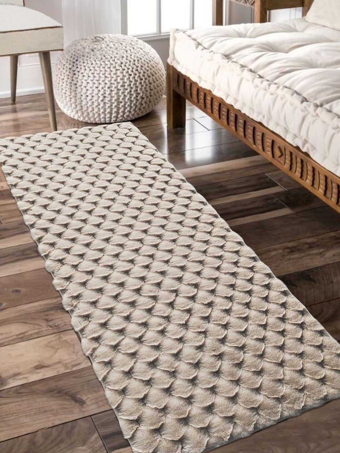 OBSESSIONS Beige Rectangular Bedside Runners